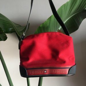 00s Tommy Hilfiger Red Purse/Baguette Bag